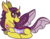 Size: 1020x790 | Tagged: safe, artist:faithleafcat, oc, oc only, oc:pasque petalborn, changedling, changeling, female, prone, simple background, smiling, solo, transparent background