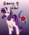 Size: 750x900 | Tagged: safe, artist:eppyminecart, oc, oc only, oc:evening glitter, pony, unicorn, icey-verse, ear piercing, earring, female, gradient background, jewelry, magical lesbian spawn, mare, offspring, parent:starlight glimmer, parent:sunset shimmer, parents:shimmerglimmer, piercing, purple background, raised hoof, simple background, solo, tattoo