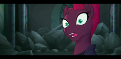 Size: 2220x1080 | Tagged: safe, screencap, tempest shadow, pony, unicorn, g4, my little pony: the movie, female, looking at you, mare, open mouth, shocked, solo