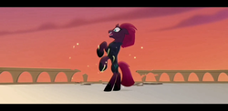Size: 2220x1080 | Tagged: safe, screencap, tempest shadow, pony, unicorn, g4, my little pony: the movie, broken horn, faic, female, floppy ears, horn, mare, open mouth, rearing, shocked, solo