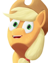 Size: 2136x2761 | Tagged: safe, applejack, earth pony, pony, g4, female, high res, open mouth, smiling, solo