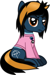 Size: 614x926 | Tagged: safe, artist:lightningbolt, derpibooru exclusive, earth pony, pony, g4, .svg available, angry, bring me the horizon, button, clothes, crossover, dyed mane, dyed tail, emo, frown, grumpy, linkin park, long sleeves, looking at you, male, messy mane, oliver sykes, piercing, ponified, shirt, show accurate, simple background, sitting, skunk stripe, snake bites, solo, sonic the hedgehog, sonic the hedgehog (series), stallion, svg, transparent background, undershirt, vector, younger