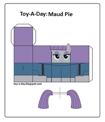 Size: 600x699 | Tagged: safe, artist:grapefruitface1, derpibooru exclusive, part of a set, maud pie, pony, g4, craft, female, papercraft, printable, solo, toy a day