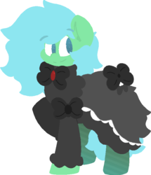Size: 636x738 | Tagged: safe, oc, oc:sketch ponified, bow, clothes, dress, simple background, smiling, transparent background