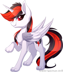 Size: 1831x2088 | Tagged: safe, artist:scarlet-spectrum, oc, oc only, alicorn, cat, hybrid, pony, alicorn oc, cat paws, commission, simple background, slender, solo, thin, transparent background