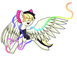 Size: 1600x1236 | Tagged: safe, artist:firepetalfox, songbird serenade, pegasus, pony, g4, my little pony: the movie, female, open mouth, rainbow, simple background, solo, spread wings, transparent background, wings
