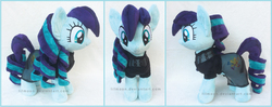 Size: 1859x738 | Tagged: safe, artist:lilmoon, coloratura, pony, g4, clothes, irl, photo, plushie, solo