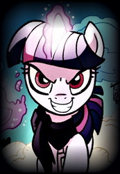 Size: 480x695 | Tagged: safe, edit, idw, twilight sparkle, alicorn, pony, g4, ponies of dark water, cropped, evil, female, solo, twilight sparkle (alicorn), tyrant sparkle