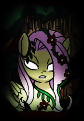 Size: 480x691 | Tagged: safe, edit, idw, fluttershy, g4, ponies of dark water, cropped, evil, poison ivyshy