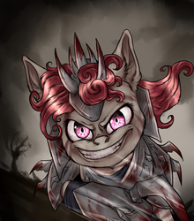 Size: 1717x1948 | Tagged: dead source, safe, artist:not-ordinary-pony, oc, oc only, oc:rampage, pony, fallout equestria, fallout equestria: project horizons, female, looking at you, solo, wasteland