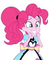 Size: 2928x3475 | Tagged: safe, artist:sketchmcreations, pinkie pie, coinky-dink world, eqg summertime shorts, equestria girls, g4, female, high res, server pinkie pie, simple background, smiling, solo, transparent background, vector