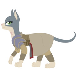 Size: 5249x5249 | Tagged: safe, artist:glacierfrostclaw, oc, oc only, oc:tiki, cat, ponyfinder, absurd resolution, clothes, dungeons and dragons, female, pathfinder, pen and paper rpg, ranger, rpg, simple background, solo, sun cat, transparent background