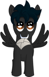 Size: 478x745 | Tagged: safe, artist:malte279, oc, oc:little mane, pegasus, pony, foal, free to use, mouth hold, pen and paper rpg, simple background, transparent background, vector