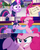 Size: 1920x2404 | Tagged: safe, edit, edited screencap, screencap, birdcall, grape garnet, nougat praliné, pinkie pie, twilight sparkle, alicorn, pony, g4, my little pony: the movie, cracker jack, floppy ears, none piece, parody, screencap comic, twilight sparkle (alicorn)