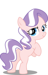 Size: 2000x3150 | Tagged: safe, artist:leopurofriki, edit, edited edit, editor:slayerbvc, vector edit, diamond tiara, earth pony, pony, g4, butt, diamond buttiara, female, filly, furless, furless edit, high res, missing accessory, nude edit, nudity, plot, rearing, shaved, simple background, smiling, solo, transparent background, vector