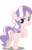 Size: 2000x3150 | Tagged: safe, artist:leopurofriki, edit, edited edit, editor:slayerbvc, vector edit, diamond tiara, earth pony, pony, g4, butt, diamond buttiara, female, filly, furless, furless edit, high res, missing accessory, nude edit, nudity, plot, rearing, shaved, simple background, smiling, solo, transparent background, vector