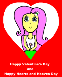Size: 616x768 | Tagged: safe, artist:samueljcollins1990, fluttershy, equestria girls, g4, flower, heart, hearts and hooves day, holiday, valentine's day
