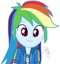 Size: 1928x2048 | Tagged: safe, artist:ilaria122, edit, edited screencap, screencap, rainbow dash, equestria girls, equestria girls series, fluttershy's butterflies, g4, clothes, cute, dashabetes, female, fluttershy's butterflies: dj pon-3, geode of super speed, looking at you, magical geodes, multicolored hair, not a vector, simple background, smiling, solo, transparent background