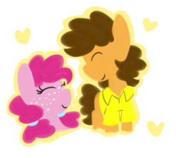 Size: 1821x1634 | Tagged: safe, artist:roseyicywolf, cheese sandwich, pinkie pie, g4, female, heart, male, ship:cheesepie, shipping, simple background, straight, transparent background