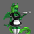 Size: 2000x2000 | Tagged: safe, oc, oc only, oc:green bean, pegasus, anthro, clothes, female, high res, maid, solo