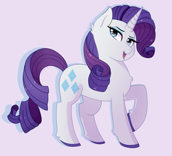Size: 2421x2203 | Tagged: safe, artist:emera33, rarity, pony, unicorn, g4, colored hooves, female, high res, mare, raised hoof, simple background, smiling, solo