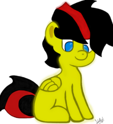 Size: 608x663 | Tagged: safe, artist:buttsuckintin, oc, oc only, oc:dasher, pegasus, pony, simple background, sitting, solo, transparent background