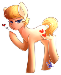 Size: 1024x1250 | Tagged: safe, artist:paintcoloryt, oc, oc only, oc:vital sparkle, earth pony, pony, floating heart, heart, simple background, solo, transparent background