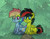 Size: 260x205 | Tagged: safe, rainbow dash, oc, oc:dasher, pony, pony town, g4, canon x oc