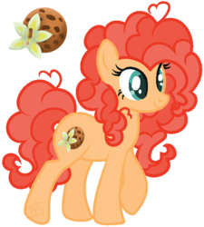 Size: 686x762 | Tagged: safe, artist:xxmelody-scribblexx, oc, oc only, oc:vanilla chip, earth pony, pony, female, mare, offspring, parent:cheese sandwich, parent:pinkie pie, parents:cheesepie, simple background, solo, transparent background