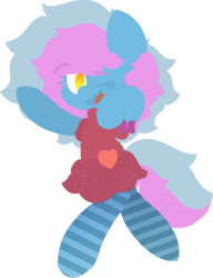 Size: 460x600 | Tagged: safe, artist:moonydusk, oc, oc only, oc:astral knight, pony, clothes, dress, holiday, simple background, smiling, socks, solo, striped socks, transparent background, valentine, valentine's day