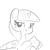 Size: 1650x1650 | Tagged: safe, artist:tjpones, twilight sparkle, alicorn, pony, g4, annoyed, black and white, eating, female, food, food on face, grayscale, horn, looking at you, mare, monochrome, sandwich, solo, twilight sparkle (alicorn), wings