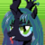 Size: 512x512 | Tagged: safe, artist:phat_guy, derpibooru exclusive, queen chrysalis, bug pony, changeling, changeling queen, g4, aseprite, bugpony, bust, female, forked tongue, grin, lidded eyes, looking at you, pixel art, portrait, queen, smiling, smirk, solo, tongue out