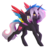 Size: 1128x1094 | Tagged: safe, artist:monogy, oc, oc only, oc:flaming rainbow, alicorn, pony, colored wings, female, heterochromia, mare, multicolored wings, simple background, solo, transparent background