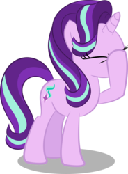 Size: 1470x1999 | Tagged: safe, artist:perplexedpegasus, starlight glimmer, pony, g4, facehoof, female, simple background, solo, transparent background, vector