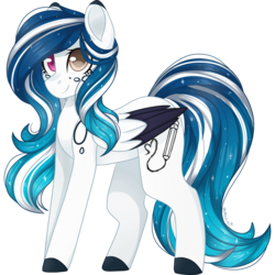 Size: 2048x2048 | Tagged: safe, artist:cinnamontee, oc, oc only, oc:marie pixel, pegasus, pony, colored wings, female, heterochromia, high res, mare, multicolored wings, simple background, solo, transparent background