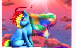 Size: 2893x1836 | Tagged: safe, artist:divinexxwinds54, rainbow dash, pony, g4, cloud, cloudy, female, solo, stars