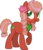 Size: 1929x2240 | Tagged: safe, artist:gallantserver, oc, oc only, oc:tickled pink, earth pony, pony, base used, braid, female, flower, flower in hair, freckles, mare, neckerchief, offspring, parent:big macintosh, parent:fluttershy, parents:fluttermac, raised hoof, rose, simple background, solo, transparent background