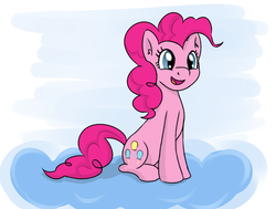 Size: 964x727 | Tagged: safe, artist:boushi33, pinkie pie, earth pony, pony, g4, female, sitting, solo