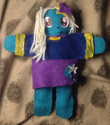 Size: 1515x1718 | Tagged: safe, artist:grapefruitface1, trixie, equestria girls, g4, clothes, customized toy, doll, felt, irl, photo, plushie, solo, toy, waifu
