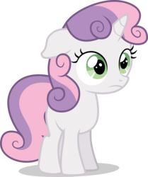 Size: 3608x4319 | Tagged: safe, artist:tomfraggle, sweetie belle, pony, unicorn, g4, marks and recreation, female, floppy ears, simple background, solo, speechless, transparent background, vector