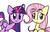 Size: 2000x1280 | Tagged: safe, artist:lilboulder, fluttershy, twilight sparkle, alicorn, pony, g4, cute, duo, looking at you, shyabetes, simple background, smiling, twiabetes, twilight sparkle (alicorn), white background