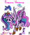 Size: 969x1123 | Tagged: safe, artist:fusionsofponies, artist:milchik, princess cadance, princess celestia, princess luna, twilight sparkle, alicorn, pony, g4, alicorn tetrarchy, big crown thingy, ethereal mane, fusion, jewelry, regalia, twilight sparkle (alicorn)