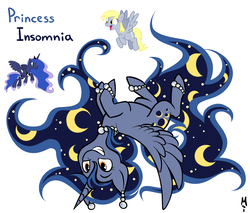 Size: 1259x1072 | Tagged: safe, artist:milchik, derpy hooves, princess luna, oc, alicorn, pegasus, pony, g4, fusion, fusion:derpy hooves, xk-class end-of-the-world scenario