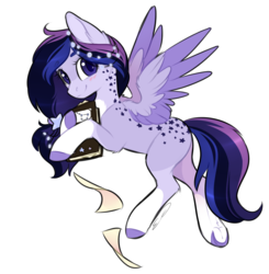 Size: 1507x1536 | Tagged: safe, artist:doekitty, oc, oc only, oc:pandora, pegasus, pony, book, female, mare, simple background, solo, transparent background