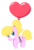 Size: 1800x2615 | Tagged: safe, artist:sny-por, oc, oc:lola balloon, balloon, floating, heart, heart balloon, heart eyes, holiday, ponytail, simple background, that pony sure does love balloons, transparent background, valentine's day, wingding eyes