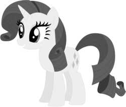 Size: 1024x873 | Tagged: safe, artist:ra1nb0wk1tty, rarity, pony, unicorn, g4, female, mare, monochrome, simple background, smiling, solo, transparent background