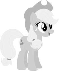 Size: 1024x1229 | Tagged: safe, artist:ra1nb0wk1tty, applejack, earth pony, pony, g4, female, freckles, mare, monochrome, open mouth, simple background, solo, transparent background