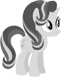 Size: 1024x1292 | Tagged: safe, artist:ra1nb0wk1tty, starlight glimmer, pony, unicorn, g4, female, mare, monochrome, simple background, smiling, solo, transparent background