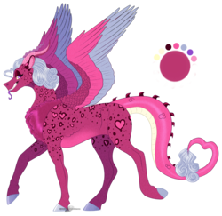 Size: 1895x1840 | Tagged: safe, artist:bijutsuyoukai, oc, oc only, hybrid, interspecies offspring, offspring, parent:discord, parent:princess cadance, parents:discodance, realistic horse legs, simple background, solo, transparent background