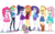 Size: 1888x1152 | Tagged: artist needed, source needed, safe, edit, applejack, fluttershy, pinkie pie, rainbow dash, rarity, sci-twi, spike, spike the regular dog, sunset shimmer, twilight sparkle, dog, equestria girls, g4, my little pony equestria girls: better together, boots, clothes, converse, cowboy hat, denim skirt, dress, feet, female, glasses, hat, high heel boots, high heels, humane five, humane seven, humane six, jacket, leather jacket, mane six, pantyhose, ponytail, sandals, shoes, simple background, skirt, sneakers, socks, stetson, transparent background